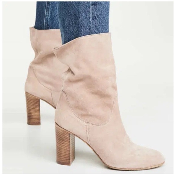 Free People Dakota Heeled Suede Midi Boot - Picture 1 of 11